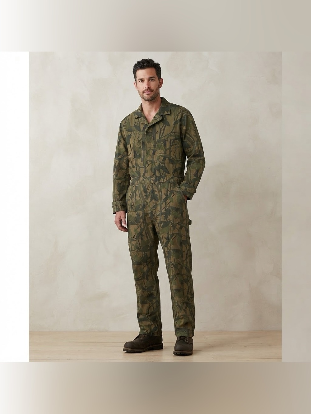 Cabelas Vintage 1980s Camouflage Coveralls Hunting Outdoors Mens Size L Regular